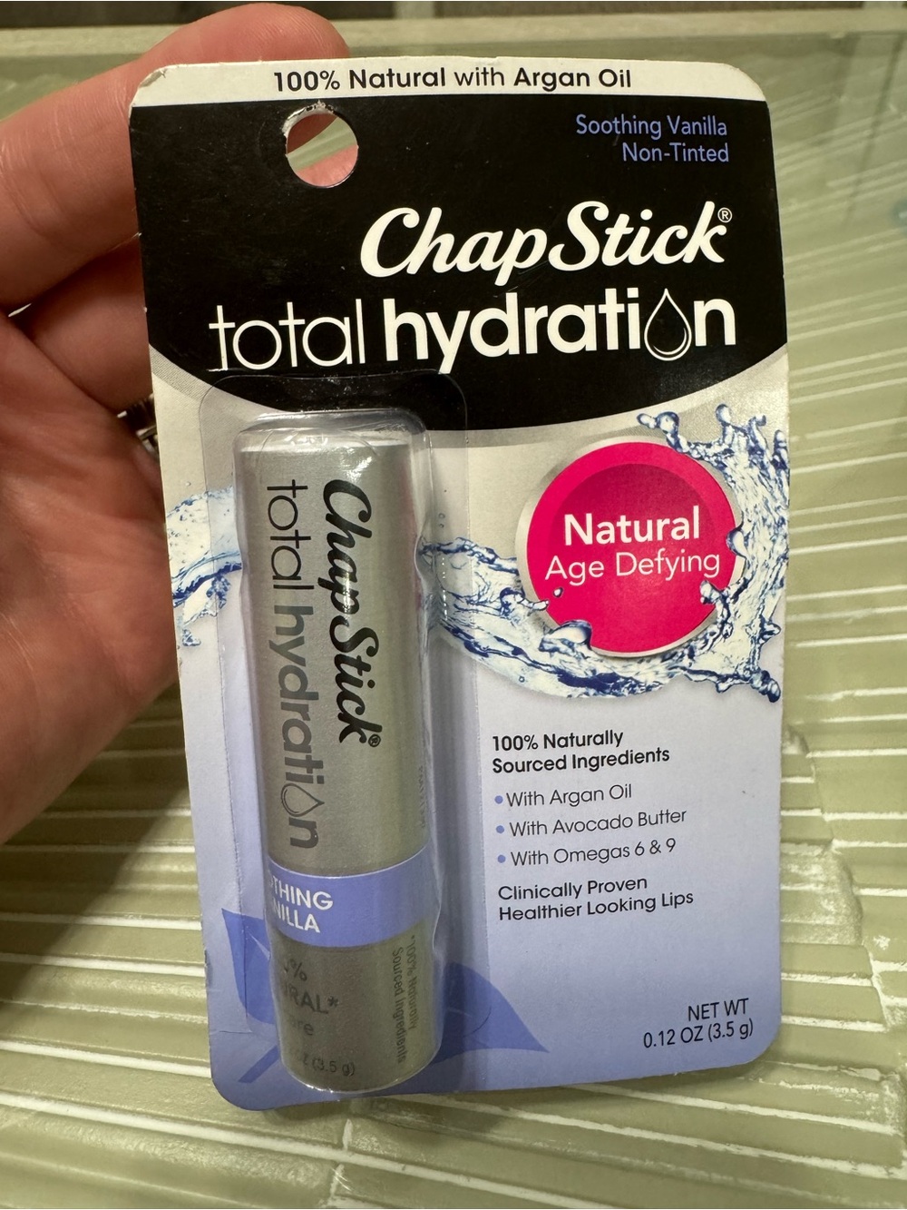 ChapStick Total Hydration Soothing Vanilla Lip Balm — Natural (Silver/Lavender)